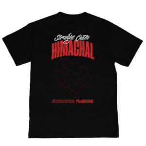 Straight Outta Himachal – Oversized Terry Cotton T-Shirt